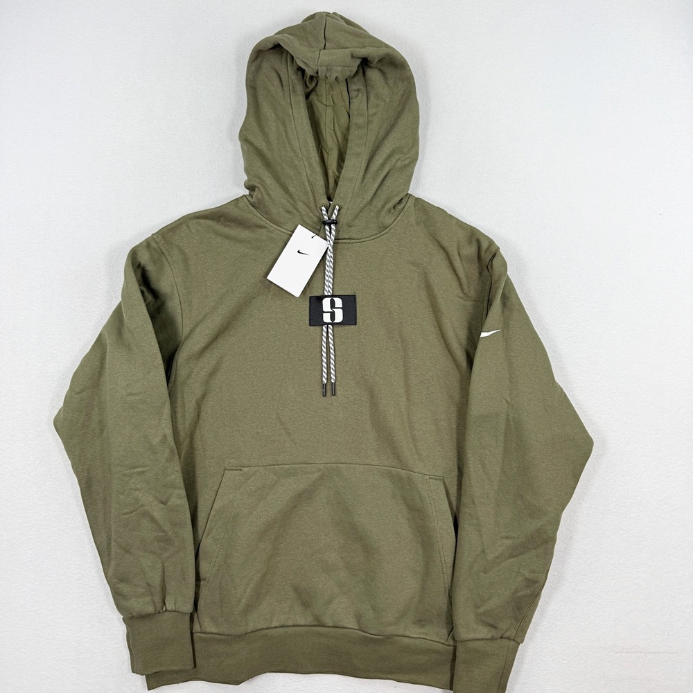 Nike Sabrina Fleece Basketball Hoodie Size L Womens Olive Green FJ4449-222, NEW